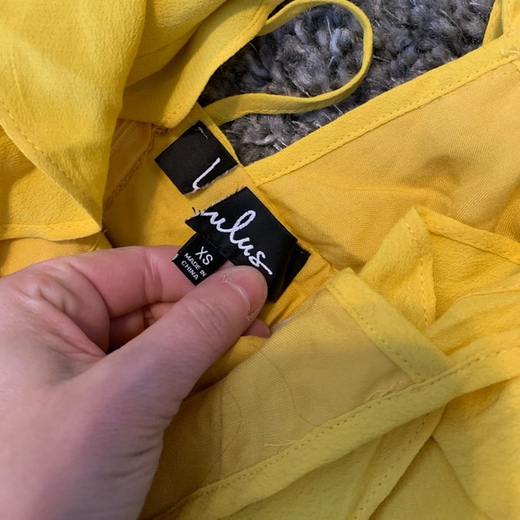 Lulu's Yellow Ruffle Mini Dress - Picture 7 of 7